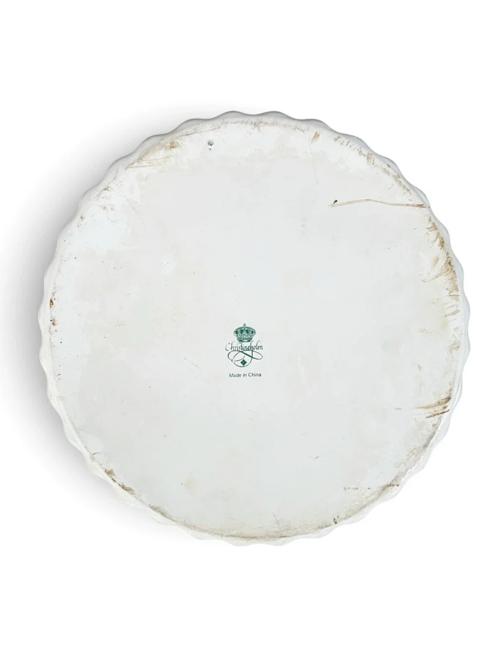 Christineholm Porcelain Rose Pattern Quiche Tart Pie Plate Baking Dish, 9.5”